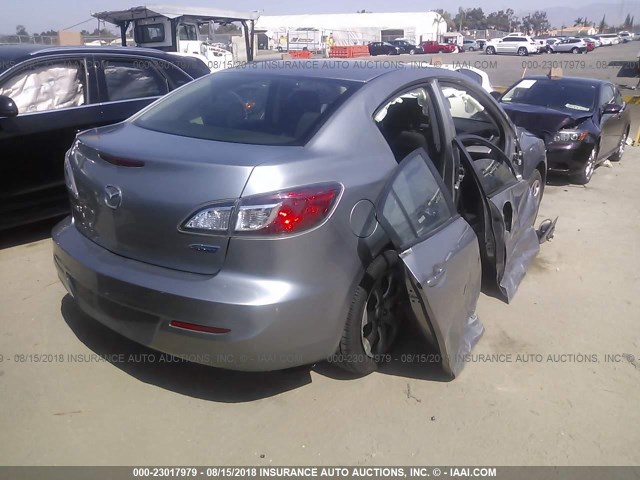 JM1BL1UPXD1852689 - 2013 MAZDA 3 I GRAY photo 4