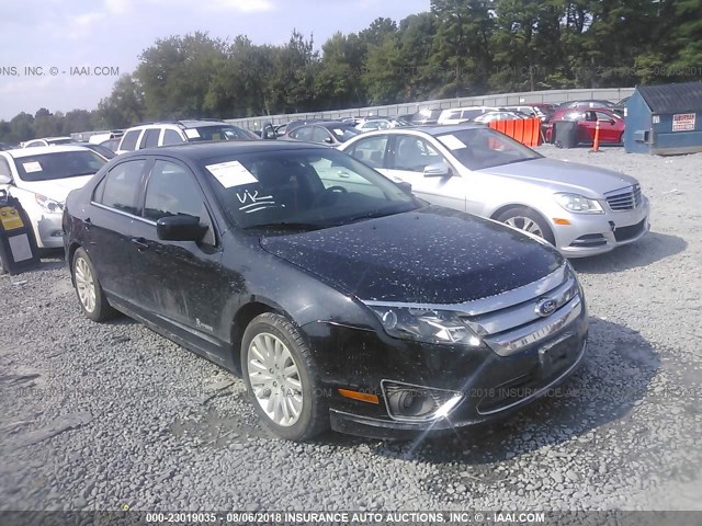 3FADP0L33CR408411 - 2012 FORD FUSION HYBRID BLACK photo 1