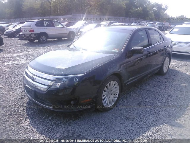 3FADP0L33CR408411 - 2012 FORD FUSION HYBRID BLACK photo 2