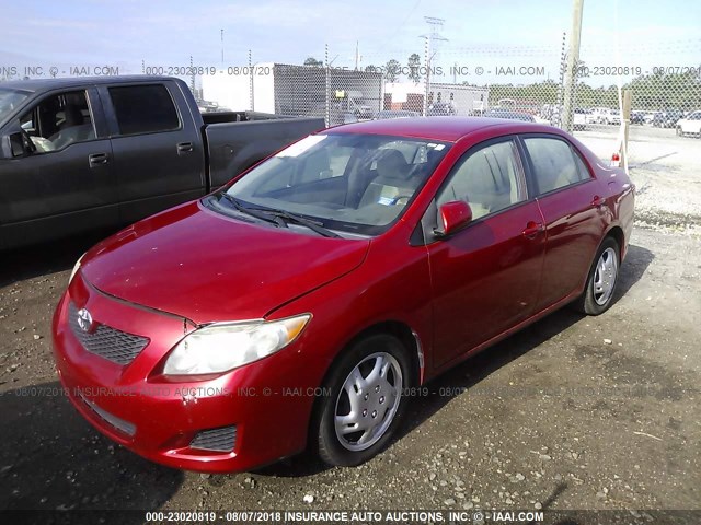 1NXBU40E69Z015183 - 2009 TOYOTA COROLLA S/LE/XLE MAROON photo 2