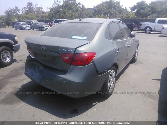 KMHDU46D29U680170 - 2009 HYUNDAI ELANTRA GLS/SE GREEN photo 4