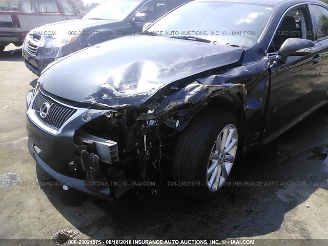 JTHCF5C25A5043256 - 2010 LEXUS IS 250 GRAY photo 6