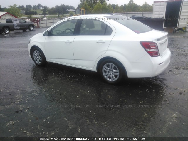 1G1JB5SH3H4142063 - 2017 CHEVROLET SONIC LS 白色 照片 3