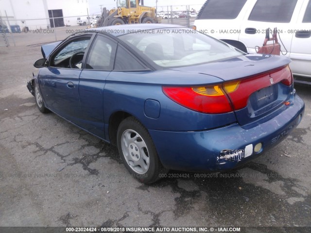 1G8ZN12811Z112444 - 2001 SATURN SC1 BLUE photo 3