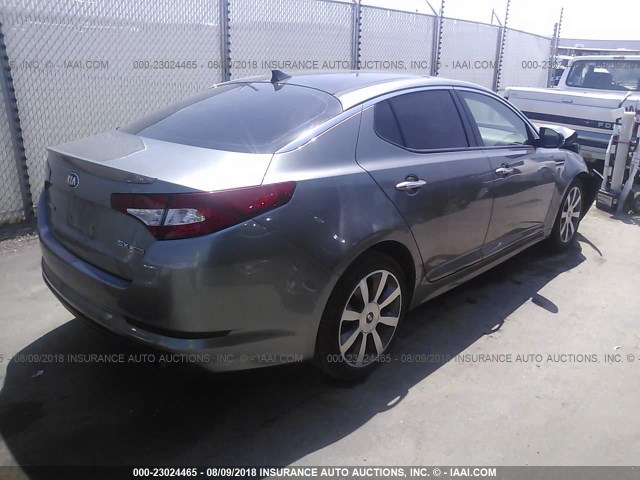 5XXGR4A64DG180845 - 2013 KIA OPTIMA SX GRAY photo 4