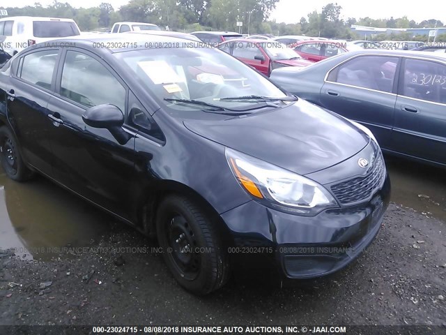 KNADM4A3XE6352252 - 2014 KIA RIO LX BLACK photo 1