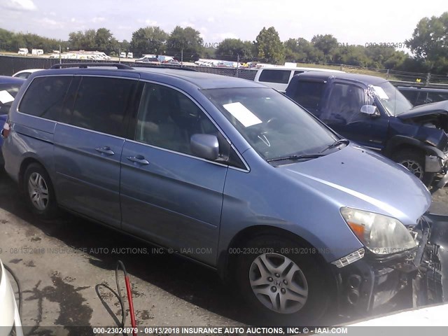 5FNRL38727B046443 - 2007 HONDA ODYSSEY EXL Light Blue photo 1