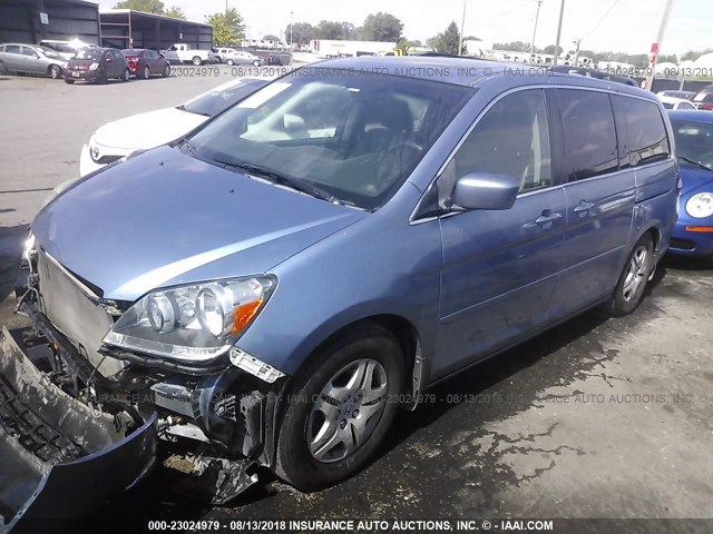 5FNRL38727B046443 - 2007 HONDA ODYSSEY EXL Light Blue photo 2