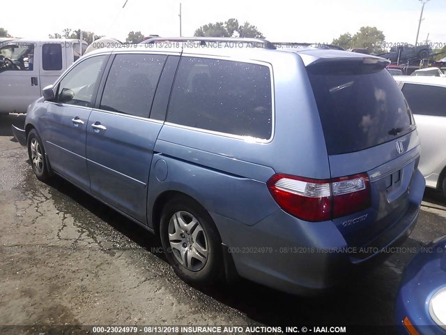 5FNRL38727B046443 - 2007 HONDA ODYSSEY EXL Light Blue photo 3