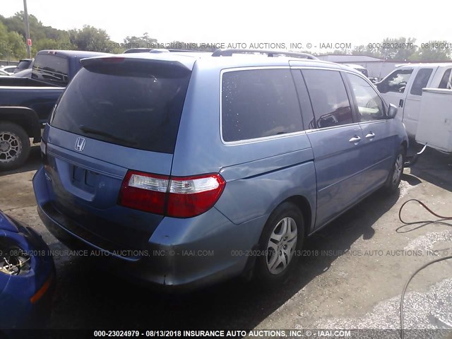 5FNRL38727B046443 - 2007 HONDA ODYSSEY EXL Light Blue photo 4