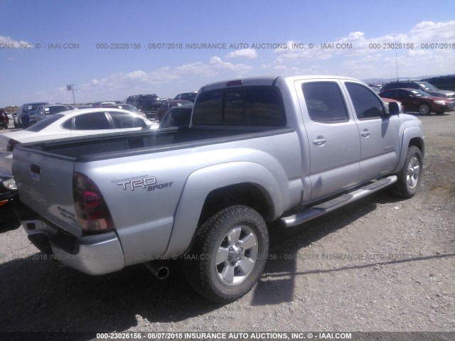 5TEKU72N36Z156590 - 2006 TOYOTA TACOMA DBL CAB PRERUNNER LNG BED SILVER photo 4