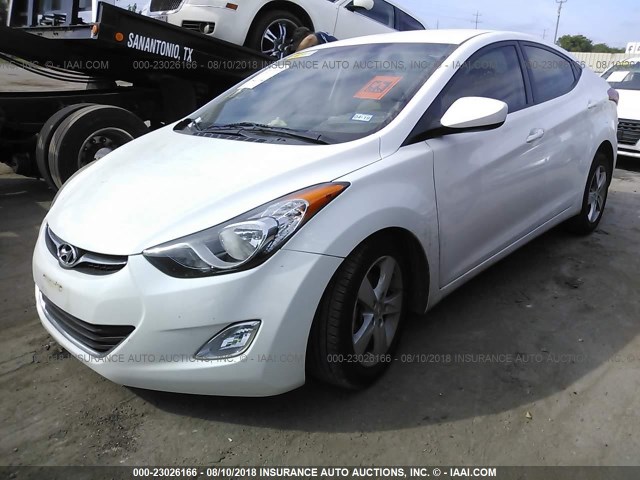 5NPDH4AE4DH283801 - 2013 HYUNDAI ELANTRA GLS/LIMITED WHITE photo 2