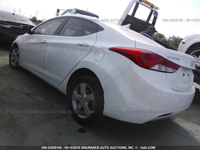 5NPDH4AE4DH283801 - 2013 HYUNDAI ELANTRA GLS/LIMITED WHITE photo 3