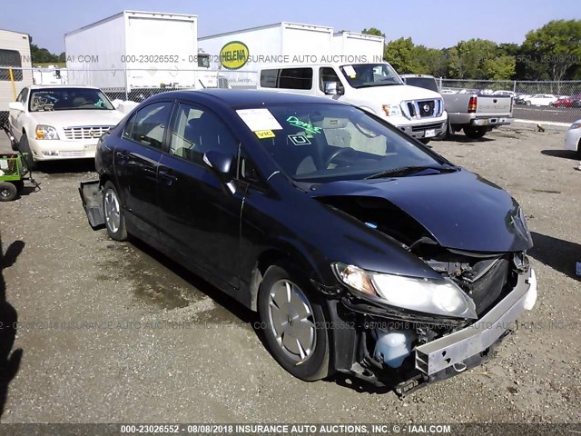 JHMFA36288S025521 - 2008 HONDA CIVIC HYBRID BLUE photo 1