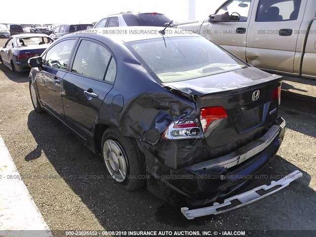 JHMFA36288S025521 - 2008 HONDA CIVIC HYBRID BLUE photo 3