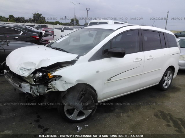 JM1CR193060112067 - 2006 MAZDA 5 WHITE photo 2