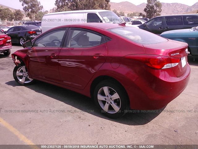 KMHDH4AE2DU807416 - 2013 HYUNDAI ELANTRA GLS/LIMITED RED photo 3