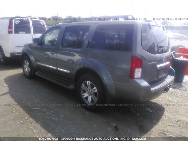 5N1AR18B18C646837 - 2008 NISSAN PATHFINDER S/LE/SE GRAY photo 3