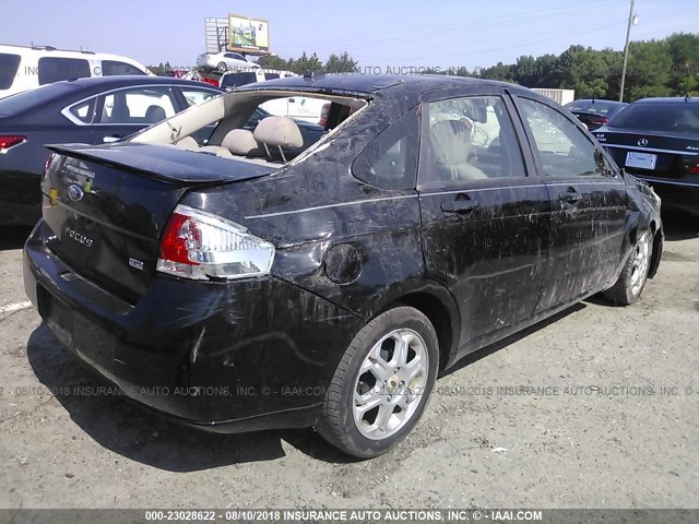 1FAHP36N79W183819 - 2009 FORD FOCUS SES BLACK photo 4