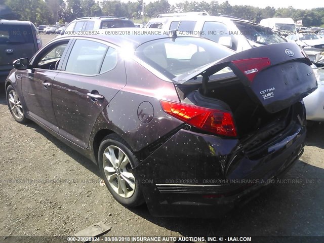 KNAGN4A6XB5157970 - 2011 KIA OPTIMA EX/SX MAROON photo 3