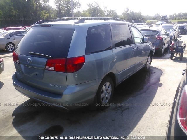 5TDZA23C94S091410 - 2004 TOYOTA SIENNA CE/LE BLUE photo 4