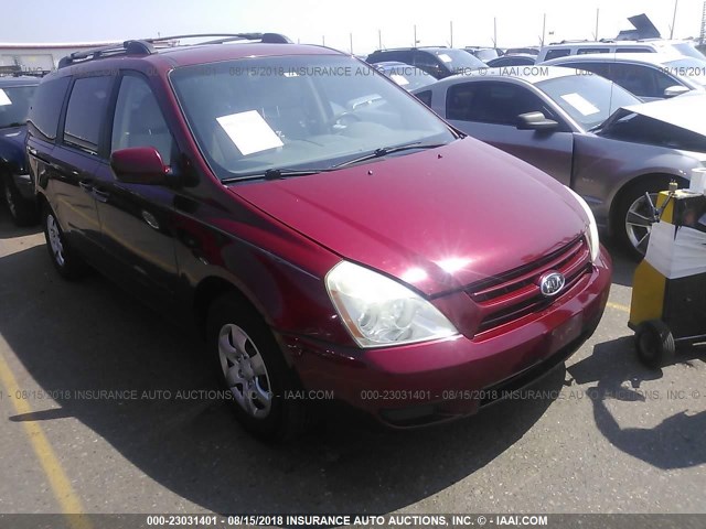 KNDMB233386199180 - 2008 KIA SEDONA EX/LX MAROON photo 1