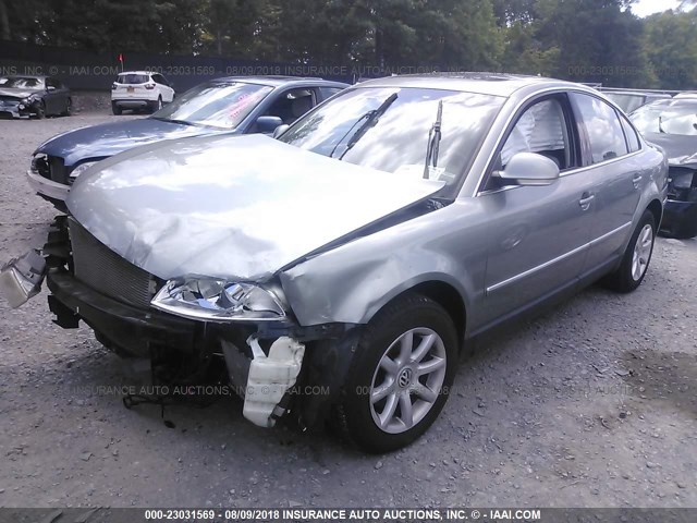 WVWPD63B94P252698 - 2004 VOLKSWAGEN PASSAT GLS GRAY photo 2