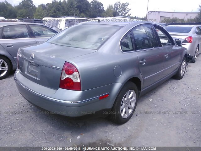 WVWPD63B94P252698 - 2004 VOLKSWAGEN PASSAT GLS GRAY photo 4