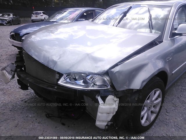 WVWPD63B94P252698 - 2004 VOLKSWAGEN PASSAT GLS GRAY photo 6