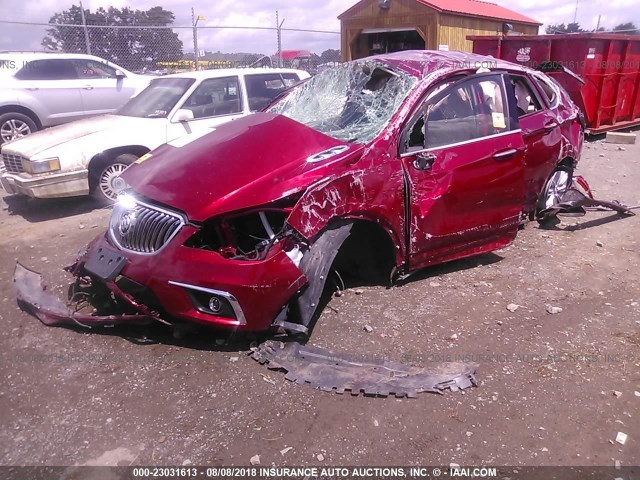 LRBFXCSA0HD040806 - 2017 BUICK ENVISION PREFERRED MAROON photo 2