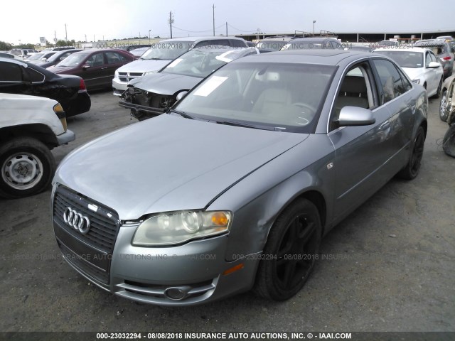 WAUAF78E57A059638 - 2007 AUDI A4 2/TURBO GRAY photo 2