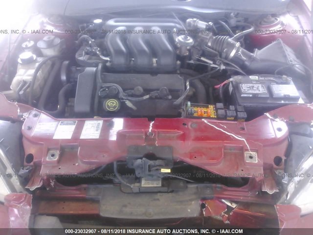 1FAFP56S1YA151159 - 2000 FORD TAURUS SEL RED photo 10