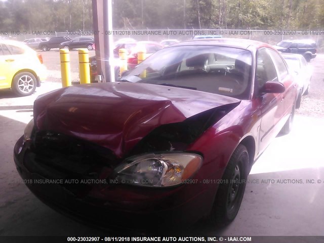 1FAFP56S1YA151159 - 2000 FORD TAURUS SEL RED photo 2