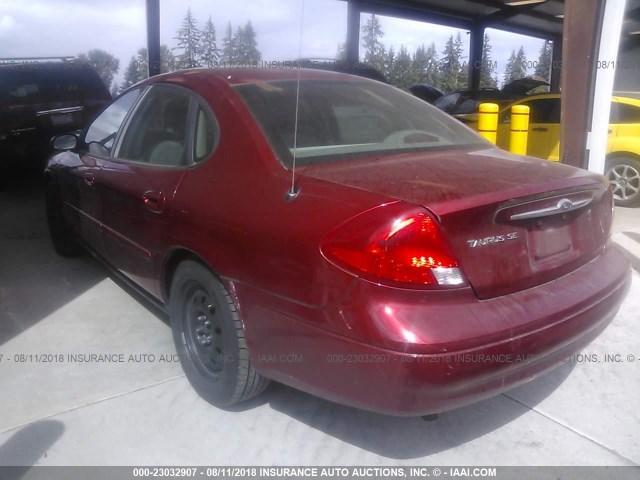 1FAFP56S1YA151159 - 2000 FORD TAURUS SEL RED photo 3