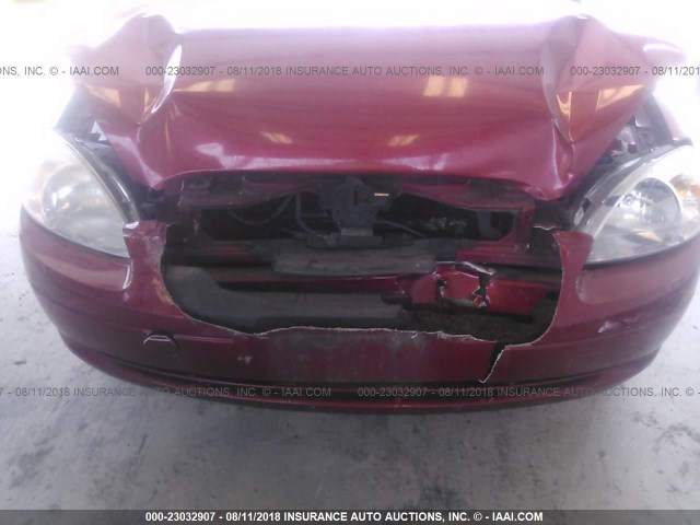 1FAFP56S1YA151159 - 2000 FORD TAURUS SEL RED photo 6