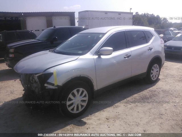 KNMAT2MT9GP598408 - 2016 NISSAN ROGUE S/SL/SV SILVER photo 2