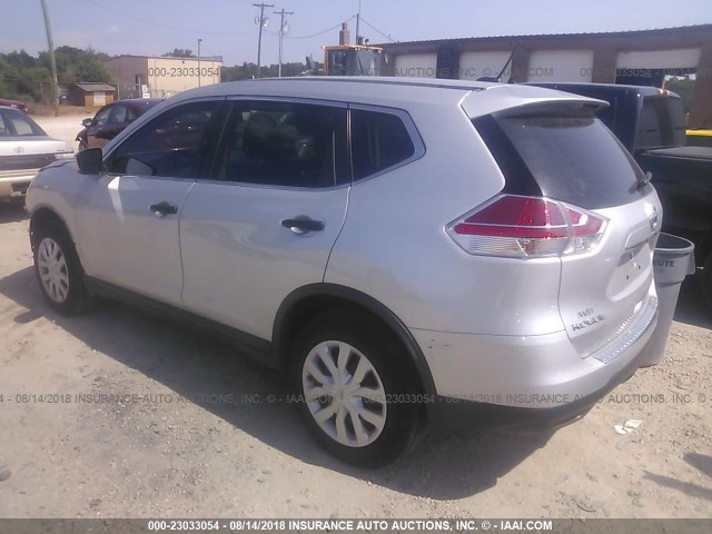 KNMAT2MT9GP598408 - 2016 NISSAN ROGUE S/SL/SV SILVER photo 3