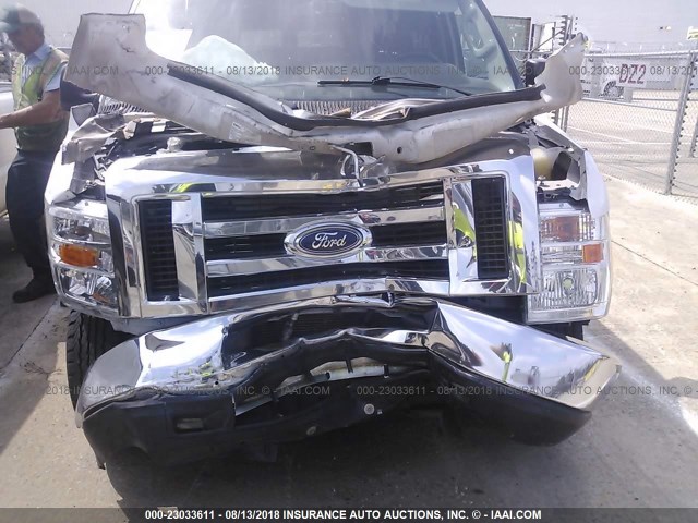 1FBSS3BL8EDA64836 - 2014 FORD ECONOLINE E350 SUPER DUTY WAGON WHITE photo 6