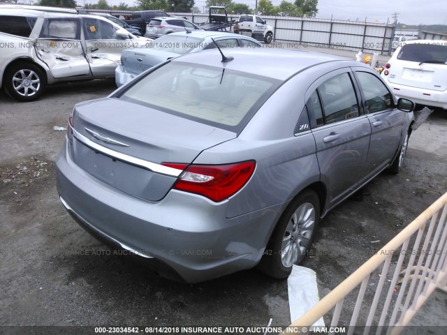 1C3CCBAB8DN640664 - 2013 CHRYSLER 200 LX GRAY photo 4