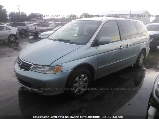 2HKRL18902H583067 - 2002 HONDA ODYSSEY EXL BLUE photo 2