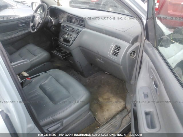 2HKRL18902H583067 - 2002 HONDA ODYSSEY EXL BLUE photo 5