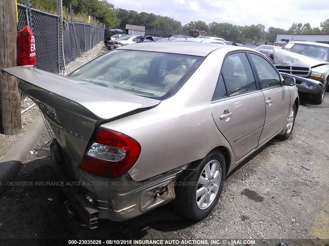 4T1BE32K64U339043 - 2004 TOYOTA CAMRY LE/XLE/SE GOLD photo 4