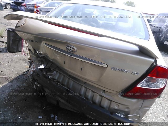 4T1BE32K64U339043 - 2004 TOYOTA CAMRY LE/XLE/SE GOLD photo 6