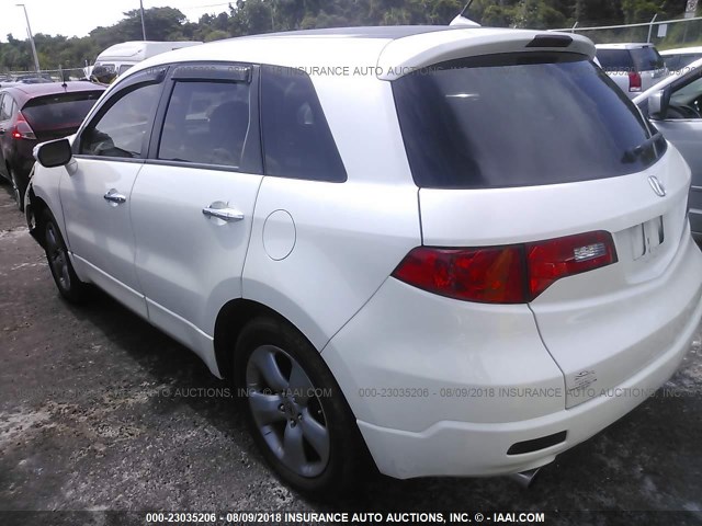 5J8TB18518A015563 - 2008 ACURA RDX TECHNOLOGY WHITE photo 3