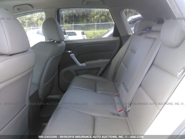 5J8TB18518A015563 - 2008 ACURA RDX TECHNOLOGY WHITE photo 8