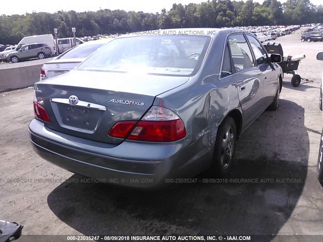 4T1BF28B54U357404 - 2004 TOYOTA AVALON XL/XLS BLUE photo 4