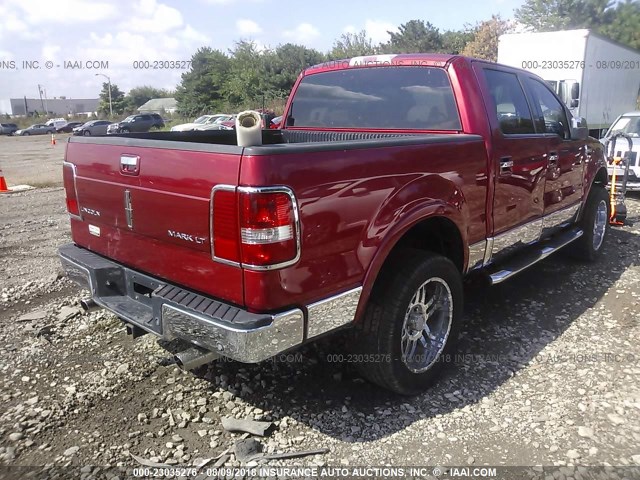 5LTPW18517FJ12135 - 2007 LINCOLN MARK LT MAROON photo 4