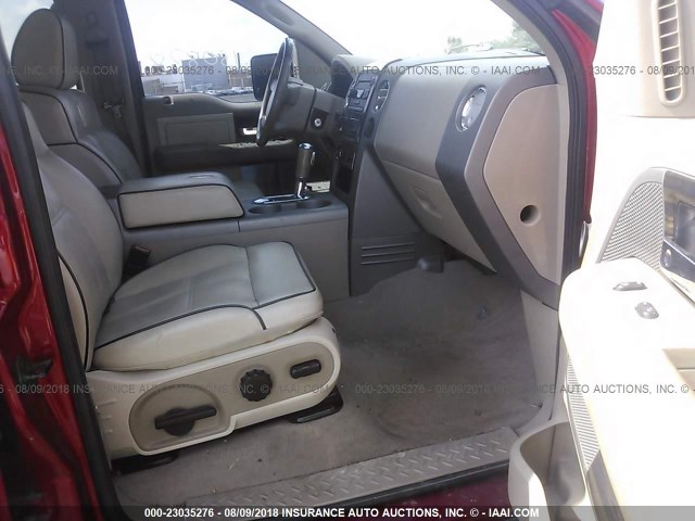 5LTPW18517FJ12135 - 2007 LINCOLN MARK LT MAROON photo 5