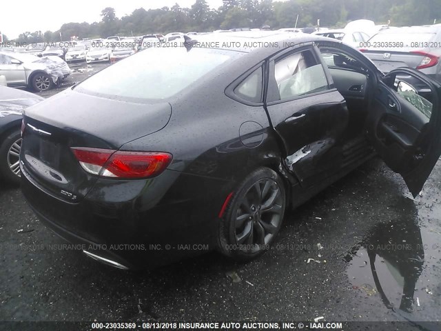 1C3CCCDG3FN686788 - 2015 CHRYSLER 200 S BLACK photo 4