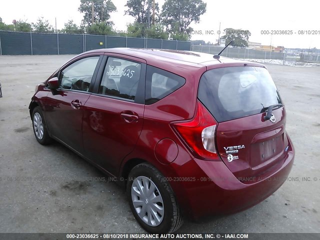 3N1CE2CP4FL431121 - 2015 NISSAN VERSA NOTE S/S PLUS/SV/SL/SR RED photo 3